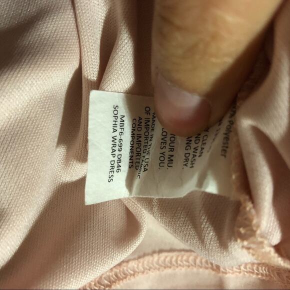 Show me Your Mumu SMYM Sophia wrap dress in dusty blush NEW LARGE - Picture 6 of 7